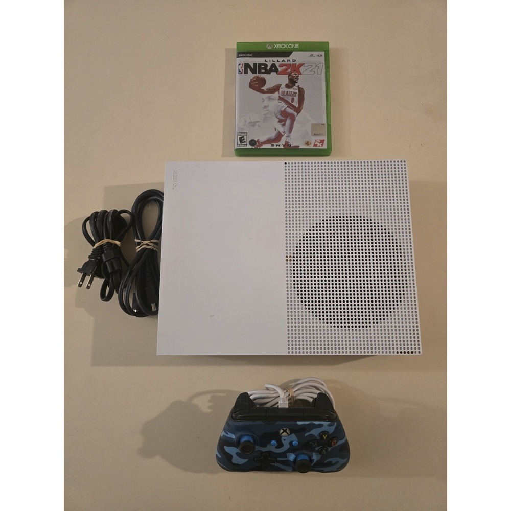 Microsoft Xbox One S Console w/ Controller And Cords Bundle